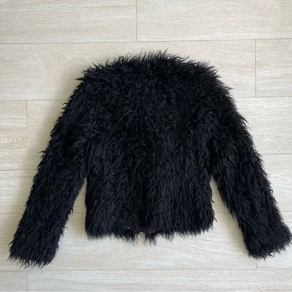 Zadig & Voltaire black Vianna Faux Fur zip jacket coat. Size Small. - Picture 15 of 15